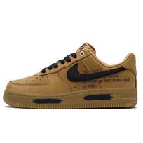 Nike Air Force 1 Black Oat Slip Resistant Abrasion Resistant Low top Skateboard Shoes Unisex Wheat CJ9179-200(Team645-) 36.5