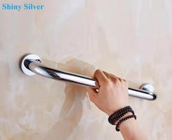 1Piece Brass Bath Shower Safety Grab Bar Handicapped Elderly Towel Hanging Rose Gold Oil Rubbed Bronze Antique Anti-slip Rail 325MM sidabras