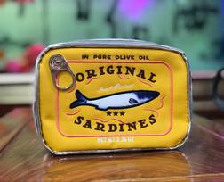 Travel Cosmetic Bags Canned Sardines Toiletry Bag Creative Portable Cute Big Capacity Zipper Multi-function for Weekend Vacation