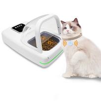 Pet Smart Chip Automatic Induction Feeder for Cats Dogs Timing Quantitative Dry/Wet Food USB-Powered 1.5kg Universal balta