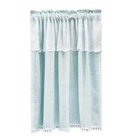 Lace Cafe Curtain, 59 Inch Length 2 Panels Set Short Cabinet Curtain, Farmhouse Rustic under Desk Privacy Drape for Bathroom Kitchen 60x150cm