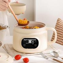 Smart Mini Rice Cooker: Multifunctional Pot for Rice, Congee & Steaming, Ideal for Dorms & Homes, Serves 1-2 People beige