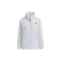 Adidas Lightweight Windbreaker Jacket with Hood Women Outerwear White HB8922 M white