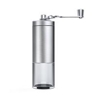 Portable Wood Grain Stainless Steel Manual Coffee Grinder white