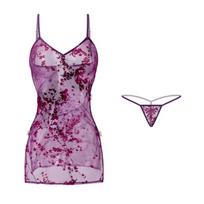 Deep V Backless Lace Up Split Slip Sleep Dress Women'S Sleepwear Lace Satin Nightdress Sexy Plus Size Lingerie One Size