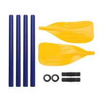 Nuimamas baidarių irklas, 2 viename PVC irklas su dvipusiu jungikliu, pripučiamai valčiai, kanojai, žvejybos valčiai, vandens sportui yellow