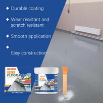 3 In 1 Quick Dry Floor Paint Waterproof Anti Wear Primer For Concrete Wood Metal Home Garage Industrial Renovation Diy 100G Kit 1pcs gray
