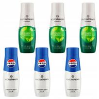 6x SODASTREAM SYRUP 3x PEPSI Cola + 3x MOJITO MOHITO Water Concentrate