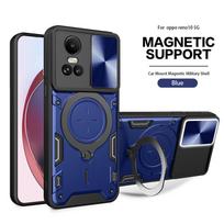 OPPO Reno 14/14 Pro Magnetic Phone Case with Stand, Find X8 Compatible Protective Cover Find X8 5G Domestic (Large Hole) mėlyna