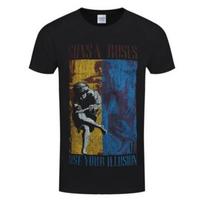 Guns N Roses Unisex Adult Use Your Illusion T-Shirt S juoda