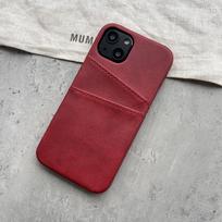 Leather Retro Case for iPhone 14 13 12 Mini 11 Pro Max X XR XS 7 8 Plus Slim Soft Dual Card Slot Holder Shockproof Cover For iPhone 8 gray
