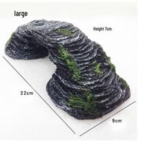 Turtle Tank Stone Bridge: Resin Climbing and Sunning Platform for Fish Tank Decoration and Reptile Habitat. Small 13*6*5cm