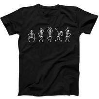 Dancing Skeleton Halloween Funny Gift Black Tee T Shirt 169 S įvairiaspalvis