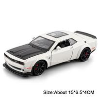 1:32 Challenger Srt Hellcat Žaisliniai Automobiliukai Modeliai Lydinio Diecast Su Šviesa Muzika Miniatiūrinė Transporto Priemonė Atgal Traukiamas Automobilis Gimtadienio Dovanos gray