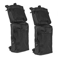 2x Outdoor ATV Rear Carrier Frame Side Bag Snowmobile Panniers with Fixed Strap Large Capacity Storage Carrying Driving 1