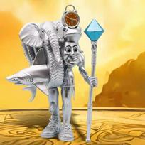 Golden Italian Brainrot Monster Fusion Edition Figures Toy Tung Tung Tung Sahur Tralalero Tralala Anime Action Figure Ornament gray