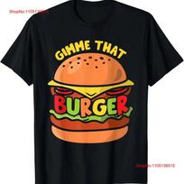 Gimme That Burger Lover Hamburger Food Burgers T Shirt  vintage Washed Stylish Top For Everyday Wear Slightly Unisex Casual S