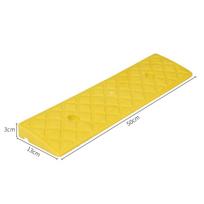 1 vnt. Plastikinis borto rampos neslystanti slenksčio rampos 30/40/50 mm aukščio automobiliams, dviračiams, vežimėliams įkalnėje, lygūs perėjimai 3cm geltona