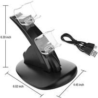 PS4 Valdiklio Įkroviklis LED Įkrovimo Stovas Laikiklis Dokas Stotelė Lopšys Sony Playstation 4 / PS4 Pro / PS4 Slim Priedams juoda
