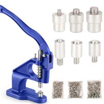 Sienos kirtimo aukso sidabro skylutės kniedės rankinis presas Aluminum Press + 1500 Silver Eyelets + 3 Molds white