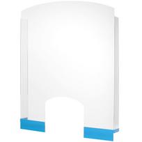 Akrilo plastiko apsauginė pertvara registratūros stalams, 850 x 700 mm