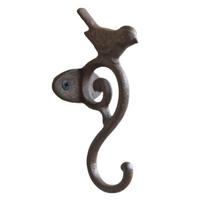 Rust Proof Coating Bird Decorative Hanger Rustic Key Organizer  Entryway Decoration Bird Hook black