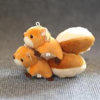 Mažos voveraitės pliušinis pakabukas raktų pakabukas žaislas lėlė animacinis krepšio papuošalas pakabukas mokyklinio krepšio raktų pakabukas papuošalas orange