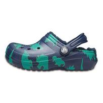 Crocs Lightweight Durable Childrens Cotton Sandals Kids Sandals Blue Green 204817-41D 28-29 blue