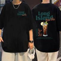 Funny Long Lsland Iced Tea Cocktail Art Aesthetic Graphic Tshirt Man Fashion Oversized Tshirt Men Casual Pure Cotton Tees 4XL gray