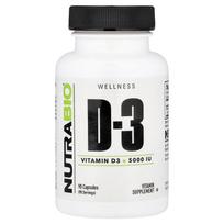 NutraBioLabs Vitamin D3 125mcg (5000 IU) 90 Capsules 90 pcs - 1 ea