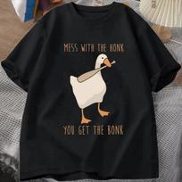 Vasaros Mada Vyriški Marškinėliai Juokingi Untitled Goose Game Viršūnės Vyrams Moterims Medvilniniai Laisvi Marškinėliai Provokuok Ciksenimą Gausi Bumptelėjimą Marškinėliai S įvairiaspalvis