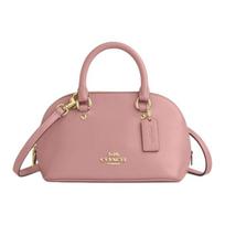 Coach Satchel Lara 22 Surround Zipper Closure Leather Shoulder Handbag Small Women Handbags Pink CEA01-IMP02 Basic Set (Bag+Dust Bag) beige