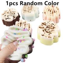 Cake Squishy Squeeze Toy Realistic-Looking Bread Sensory Fidgets Toy Soft Slow Rising Stress-Resistant Toy For Adults Gifts