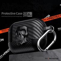 Carbon Fiber Texture Earphone Case For AirPods 4 Gen Pro 3 2 Bluetooth Headset Cover For AirPods Pro 3 2 Wireless Earphone Charging Box with Keychain For AirPods Pro sidabras