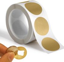 300pcs 2.5cm Round Scratch Off Stickers Self Adhesive Labels for DIY Reward Card Raffle Ticket Gender Reveal Reward Party Favor beige