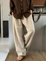 Original Style Linen Floor-Length Summer Trousers - Loose, Straight, Casual Fit XXXL