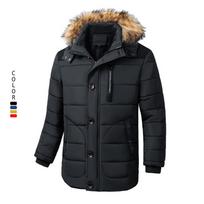 Vyriškas šiltas paltas viršutinis drabužis storas žieminis vyriškas šiltas medvilninis švarkas paltai kailinis apykaklė su gobtuvu parkas pūkiniai švarkai XXXXXL