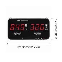 Intelligent Temperature Humidity Meter with LED Digital Display Screen Wall Mounted Digital Thermometer Hygrometer juoda