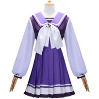 Anime Pretty Derby School Uniform Cosplay Costume Set Mejiro Mcqueen Dress Outfit For Women Performance Party Halloween Costume XL 55-60kg smėlis