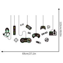 Gaming Controller Wall Sticker Waterproof Self Adhesive for Game Room Decoration 30x60CM*2pcs juoda