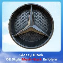 Front Grille Star Emblem Chrome Silver Black  For Mercedes Benz W176 W246 W205 W212 W207 W217 W251 R231 W166 X166 X156 X204 Glossy Black Mesh