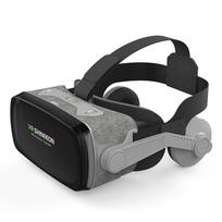 VR 3D akiniai, ant galvos dėvimi virtualios realybės VR akiniai įtraukiančiai vaizdo žaidimų patirčiai, tinkami išmaniesiems telefonams G07E No GamePad juoda