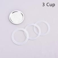 Replacement Parts For Moka Pot Coffee Bottle Express Stainless Steel Gasket Filter Plate And Silicone Gel Ring 3/6 Cup