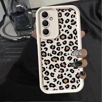 Case for Samsung Galaxy A56 A24 A55 A36 A25 A26 A73 A54 A35 A52 A21s A22 A32 Phone Cover Leopard Print Art Galaxy A35 5G white