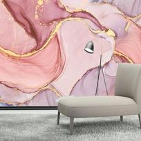 Rožiniai marmuriniai tapetai svetainės sienoms, namų dekoras, kavinės sofos fonas, marmuriniai freskos 200 cm(W) x 140 cm(H) white