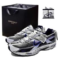 Nike Initiator Cushioning Low top Running Shoes Men's Black Purple White 394055-101(Team307-) 40.5