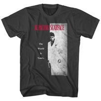 Scarface Al Pacino Vintažinis filmo plakatas Vyriški marškinėliai Kubietiškas gangsteris Tony Montana L white