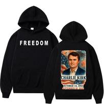 Stand with Charlie Kirk Freedom Hoodie Men's Casual Comfort Long Sleeve Sweatshirt Women's Vintage Oversized Hoodie S