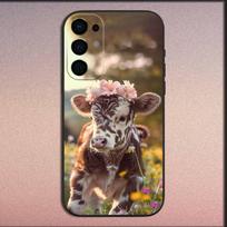 Cool Highland Cow Phone Case For Samsung S25,S24,S21,S22,S23,S30,Ultra,S20,Plus,Fe,Lite,Note,10,9,5G Black Soft Cover Samsung S25