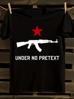 Under No Pretext AK-47 Socialist Graphic Tshirt S white
